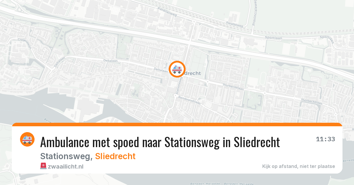 Ambulance met spoed naar Stationsweg in Sliedrecht — 7 feb 2026