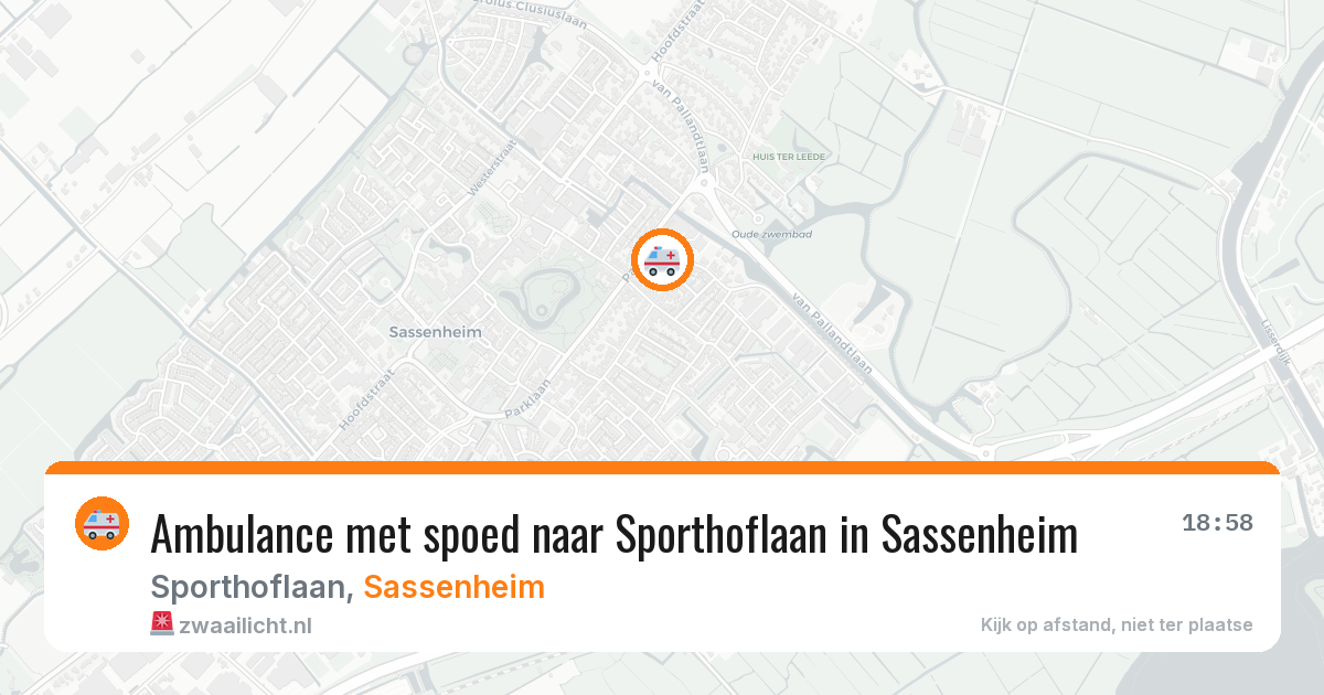 Ambulance met spoed naar Sporthoflaan in Sassenheim — 28 jun 2026