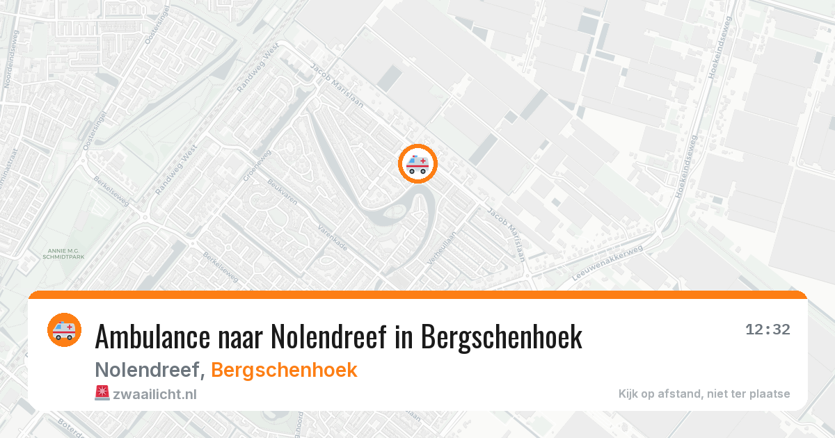 Ambulance naar Nolendreef in Bergschenhoek — 2 aug 2026