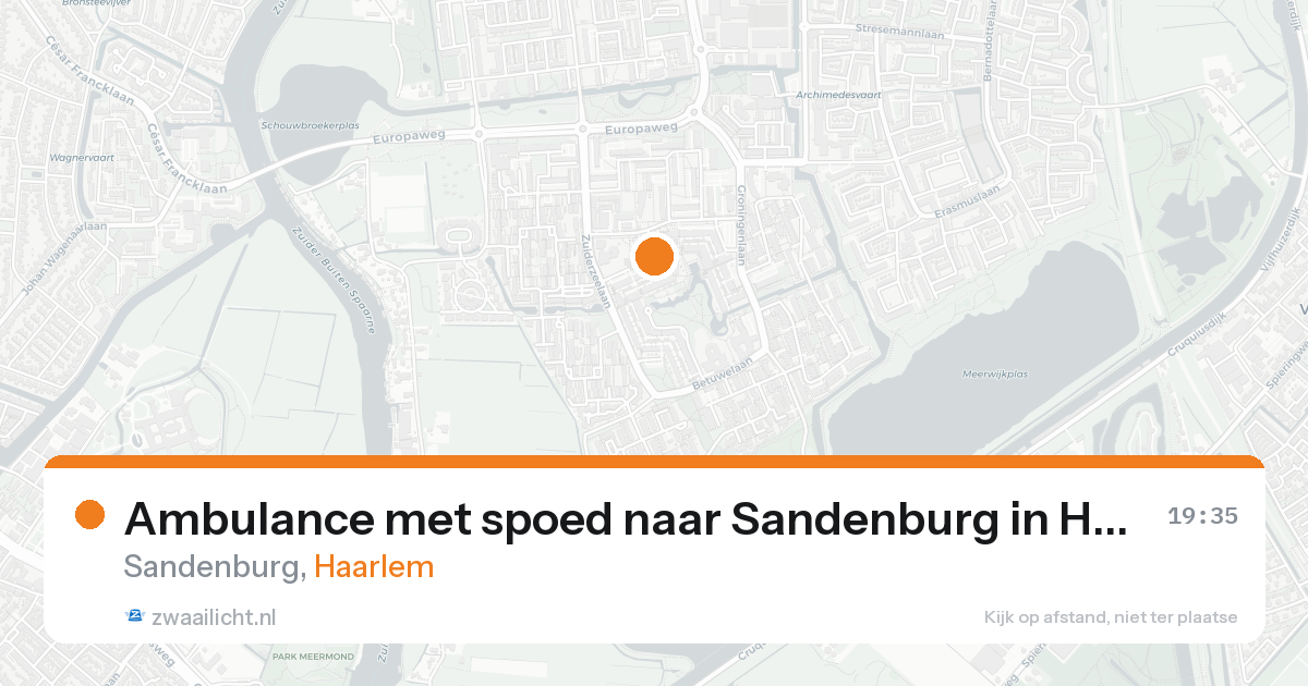 Ambulance met spoed naar Sandenburg in Haarlem — 22 aug 2026