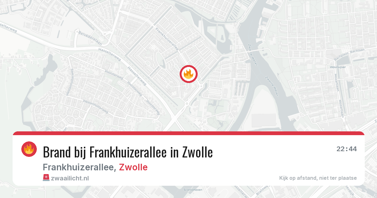 Brand bij Frankhuizerallee in Zwolle — 25 apr 2026