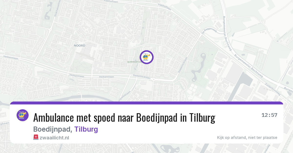 Ambulance met spoed naar Boedijnpad in Tilburg — 21 jun 2026