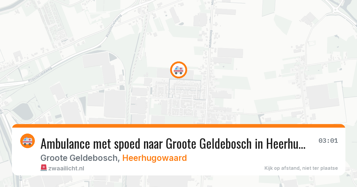 Ambulance met spoed naar Groote Geldebosch in Heerhugowaard — 9 mei 2026