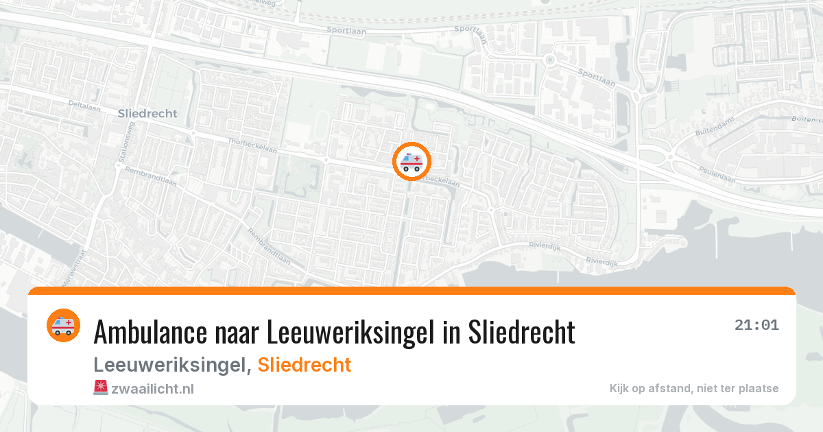 Ambulance naar Leeuweriksingel in Sliedrecht — 5 jun 2026