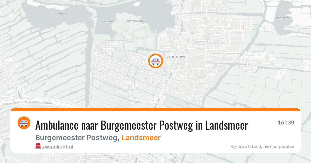 Ambulance naar Burgemeester Postweg in Landsmeer — 15 mei 2026