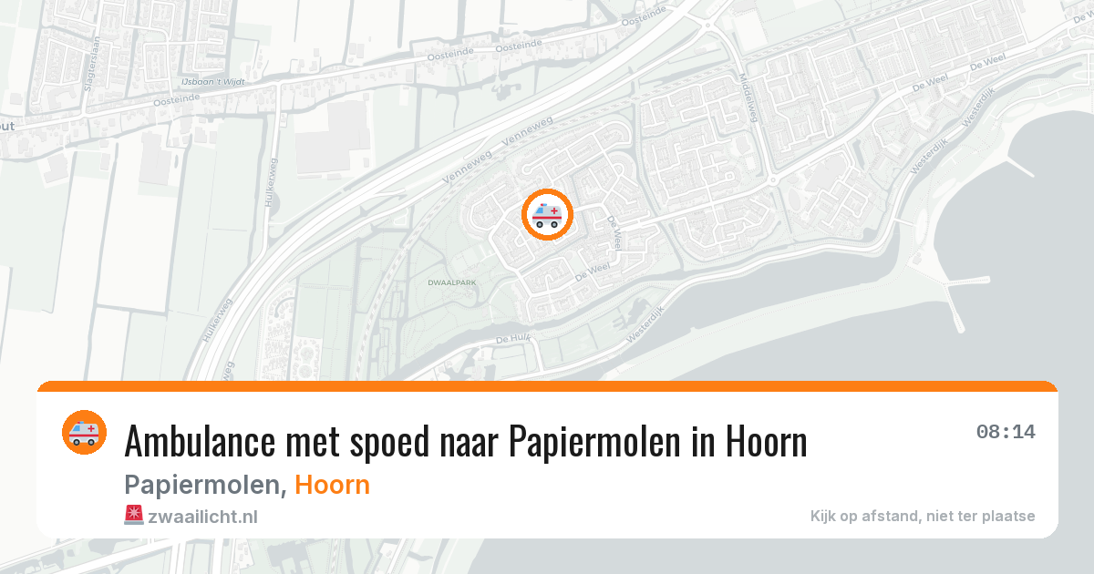 Ambulance met spoed naar Papiermolen in Hoorn — 2 jun 2026
