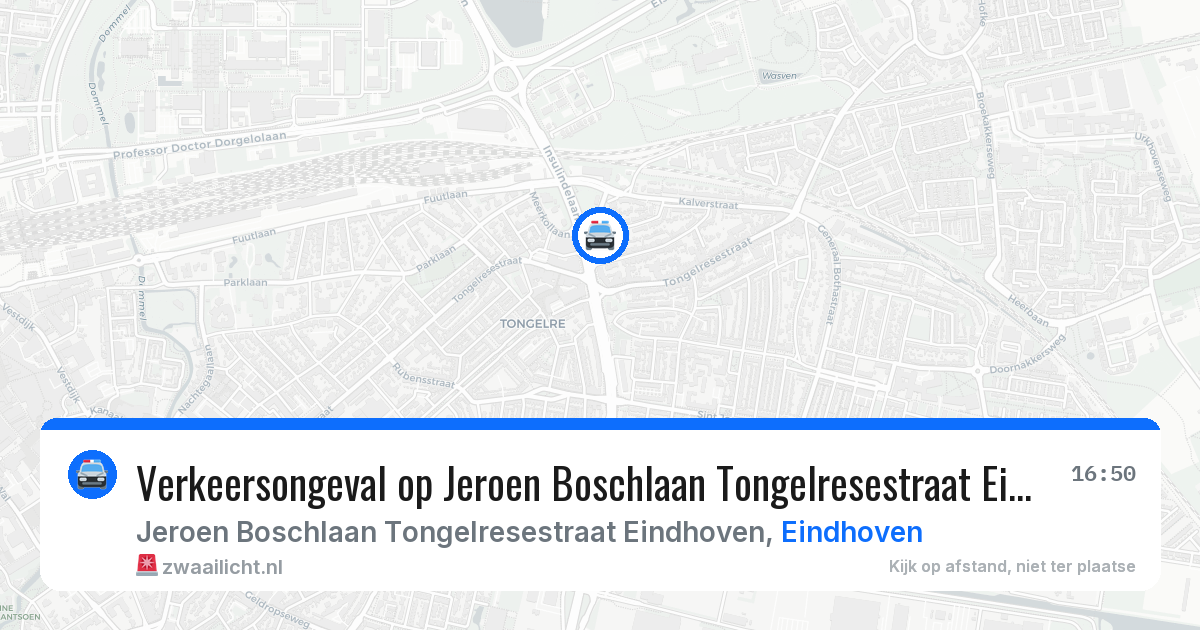 Verkeersongeval op Jeroen Boschlaan Tongelresestraat Eindhoven in Eindhoven — 25 mei 2026
