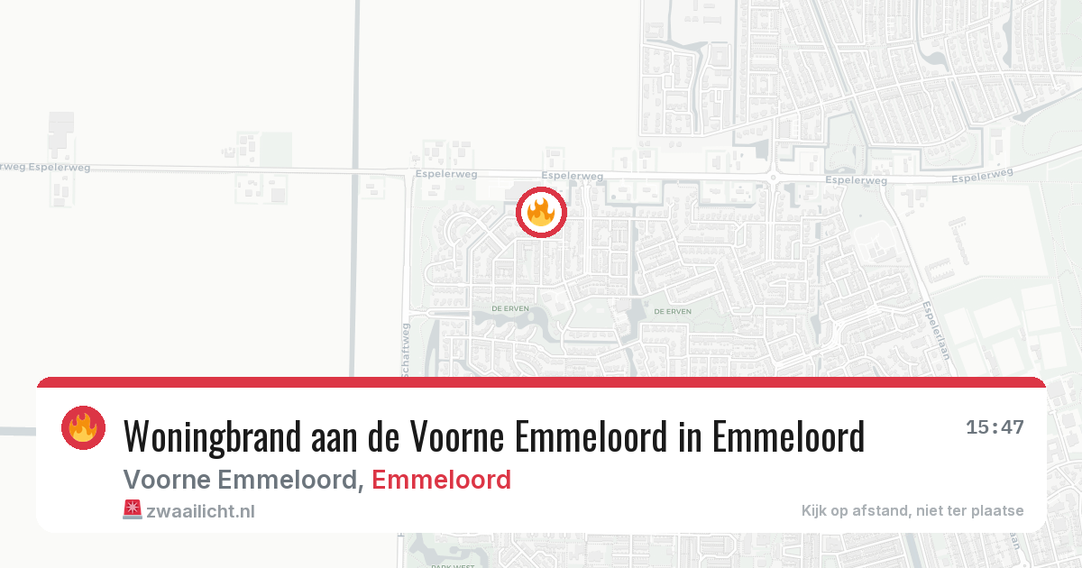 Woningbrand aan de Voorne Emmeloord in Emmeloord — 8 aug 2026