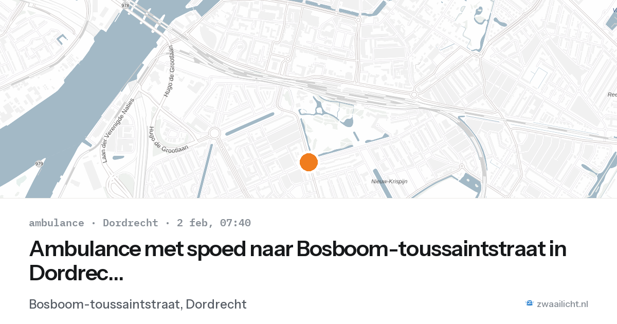 Ambulance met spoed naar Bosboom-toussaintstraat in Dordrecht — 2 feb 2026