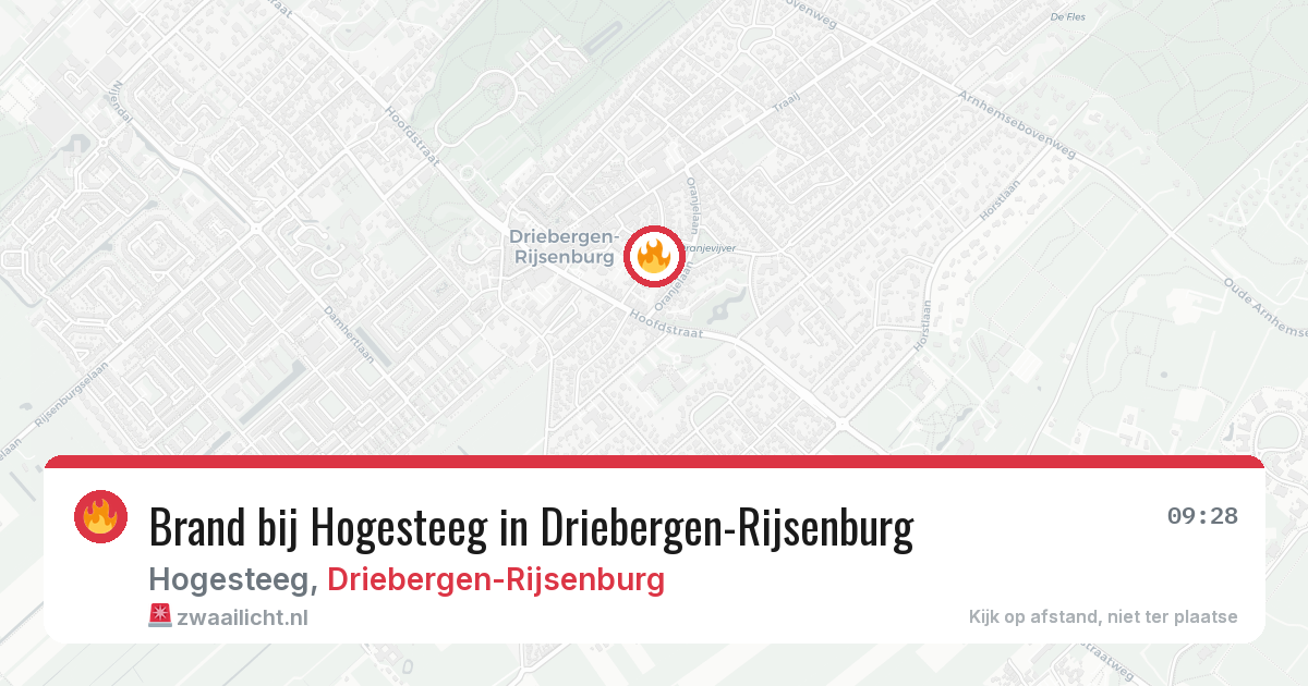 Brand bij Hogesteeg in Driebergen-Rijsenburg — 21 jun 2026
