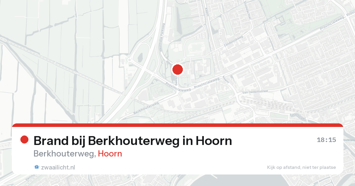 Brand bij Berkhouterweg in Hoorn — 27 mei 2026