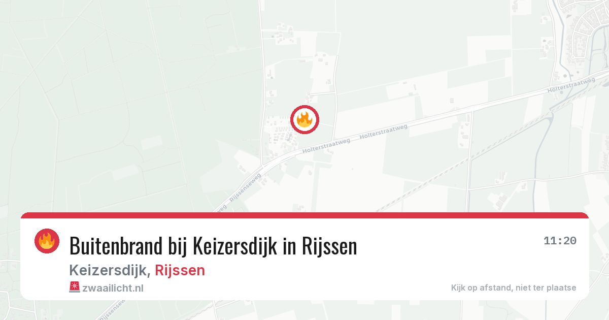Buitenbrand bij Keizersdijk in Rijssen — 9 jun 2026
