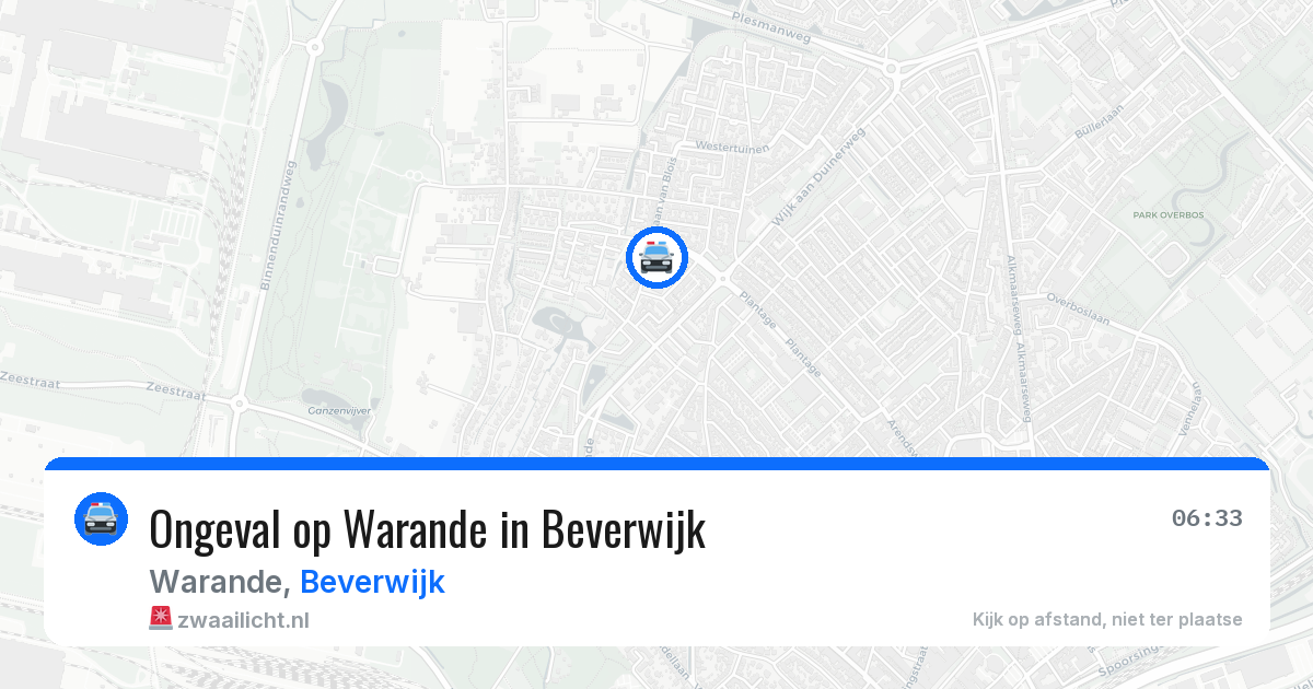 Ongeval op Warande in Beverwijk — 19 mei 2026