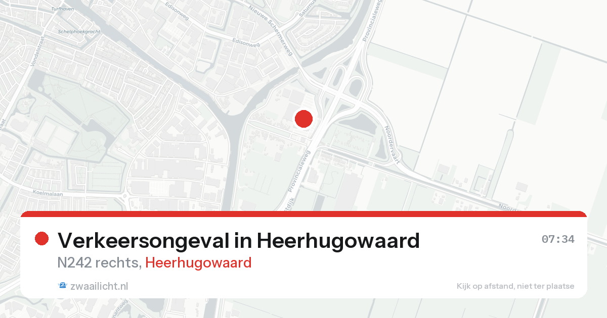 Verkeersongeval in Heerhugowaard — 25 aug 2026