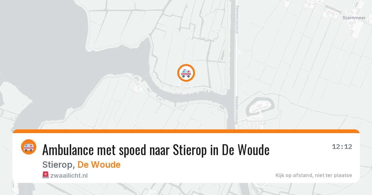 Ambulance met spoed naar Stierop in De Woude — 1 jun 2026