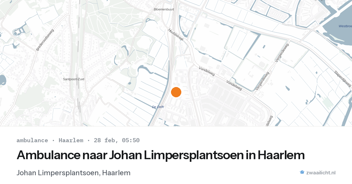 Ambulance naar Johan Limpersplantsoen in Haarlem — 28 feb 2026