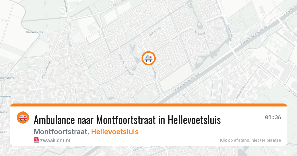 Ambulance naar Montfoortstraat in Hellevoetsluis — 29 jan 2026
