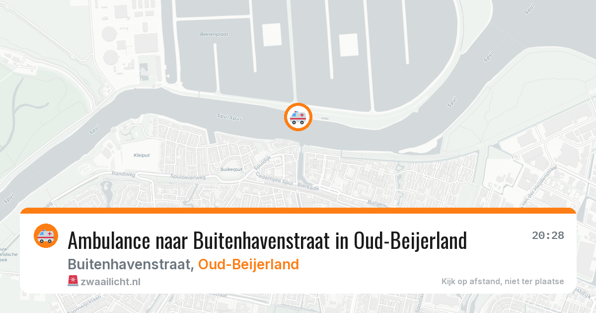 Ambulance naar Buitenhavenstraat in Oud-Beijerland — 26 mei 2026