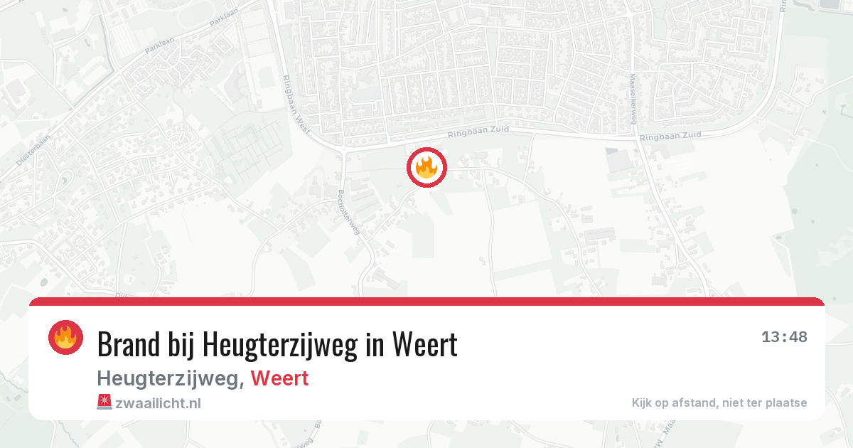 Brand bij Heugterzijweg in Weert — 1 aug 2026