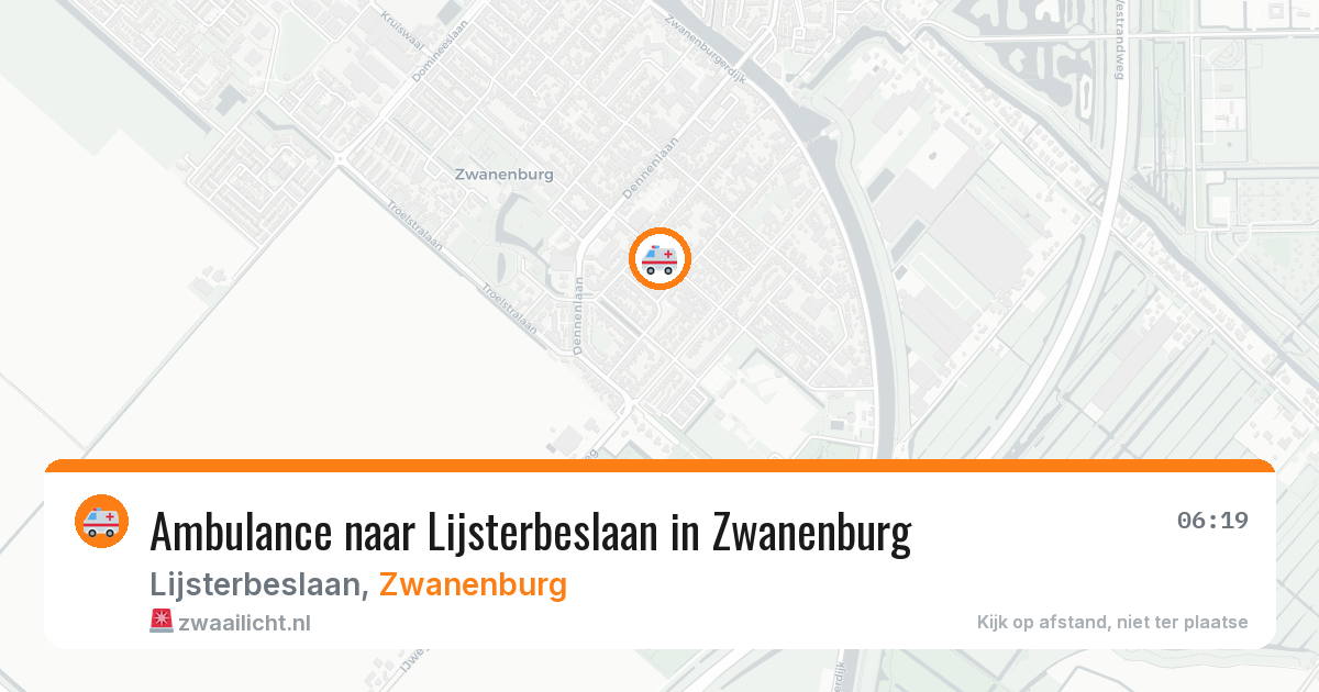 Ambulance naar Lijsterbeslaan in Zwanenburg — 13 jun 2026