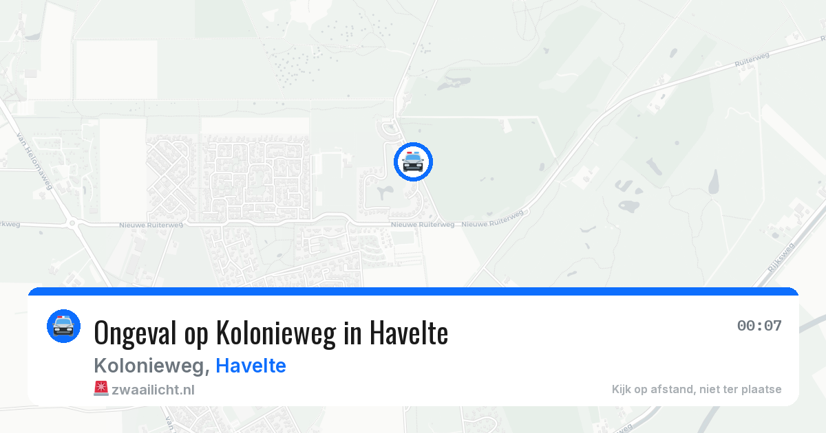 Ongeval op Kolonieweg in Havelte — 24 apr 2026