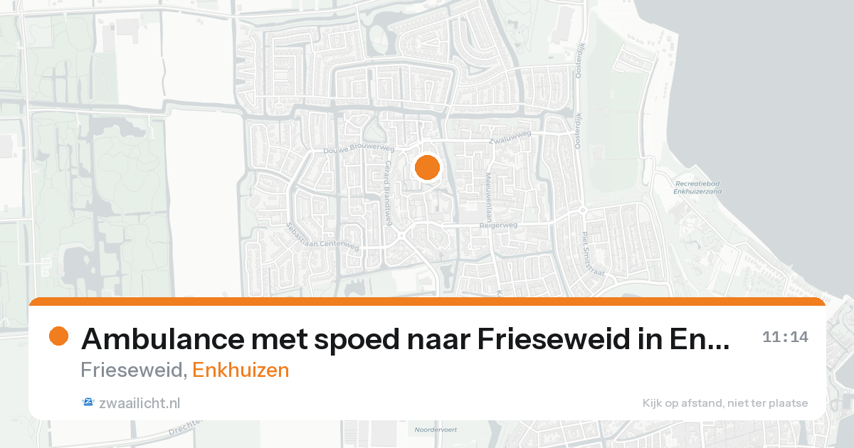 Ambulance met spoed naar Frieseweid in Enkhuizen — 24 mei 2026