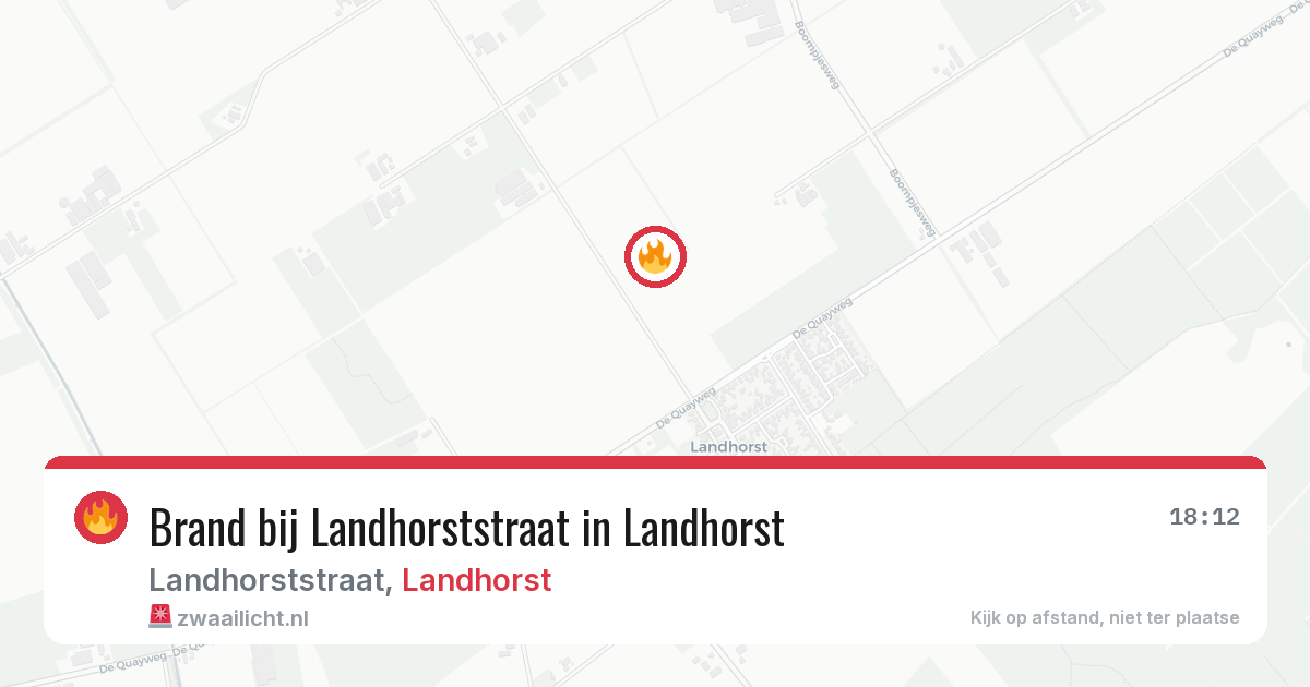Brand bij Landhorststraat in Landhorst — 25 mei 2026