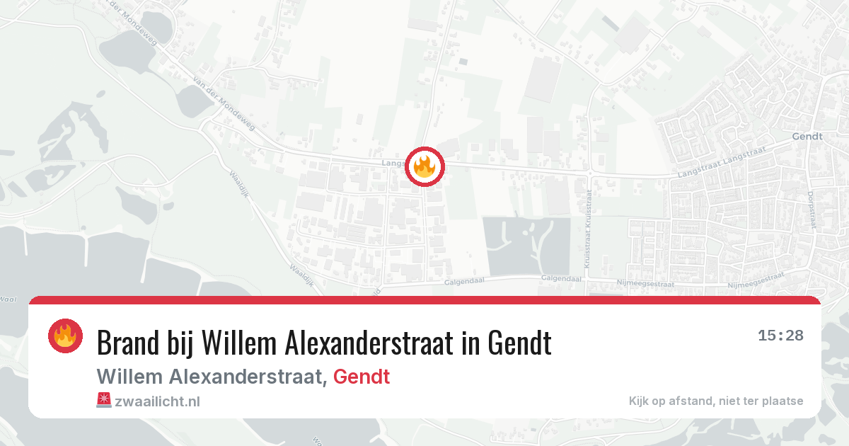 Brand bij Willem Alexanderstraat in Gendt — 10 mrt 2026
