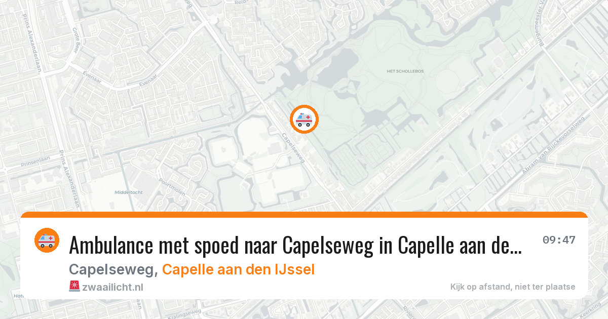 Ambulance met spoed naar Capelseweg in Capelle aan den IJssel — 14 jul 2026