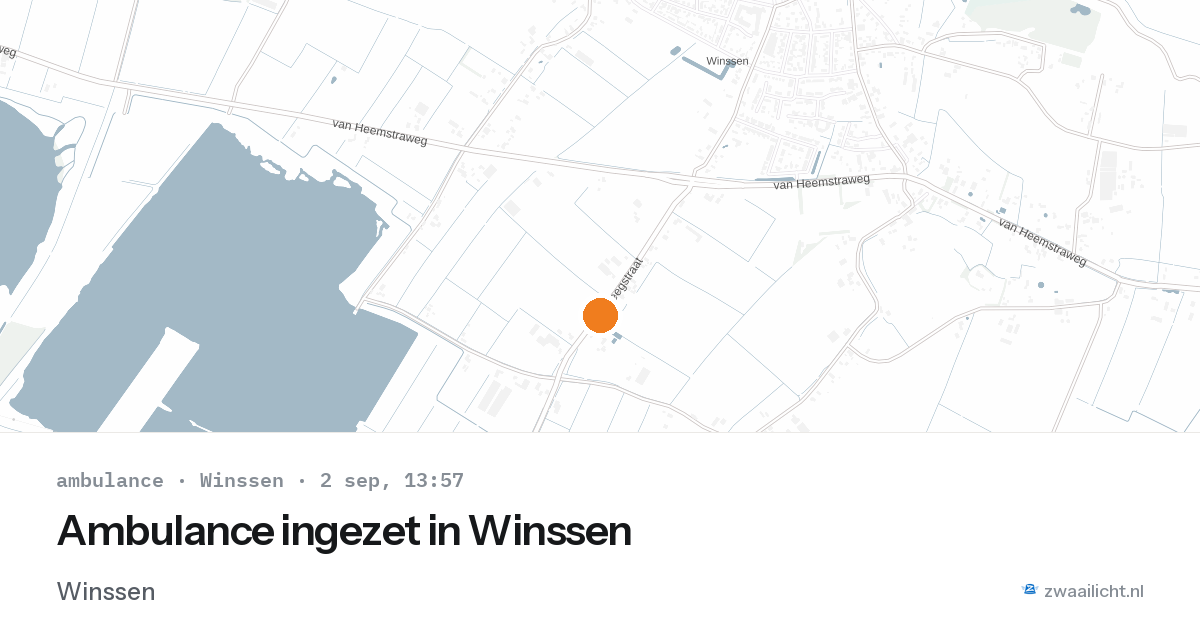 Ambulance ingezet in Winssen — 2 sep 2026