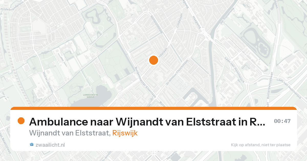 Ambulance naar Wijnandt van Elststraat in Rijswijk — 18 aug 2026