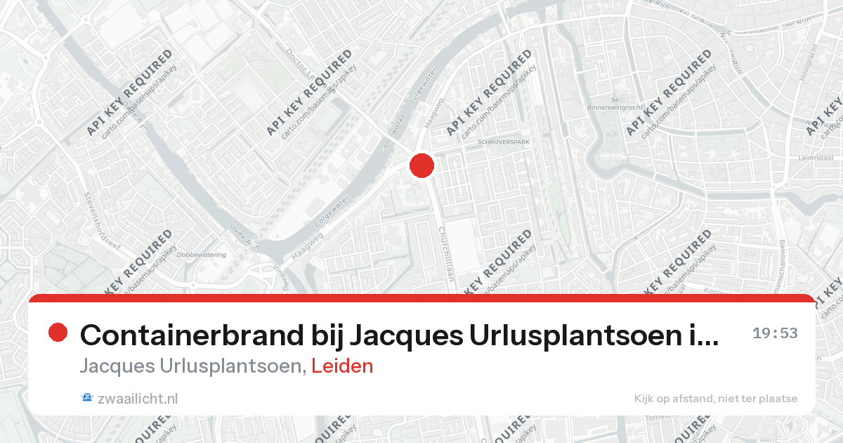 Containerbrand bij Jacques Urlusplantsoen in Leiden — 4 mrt 2026