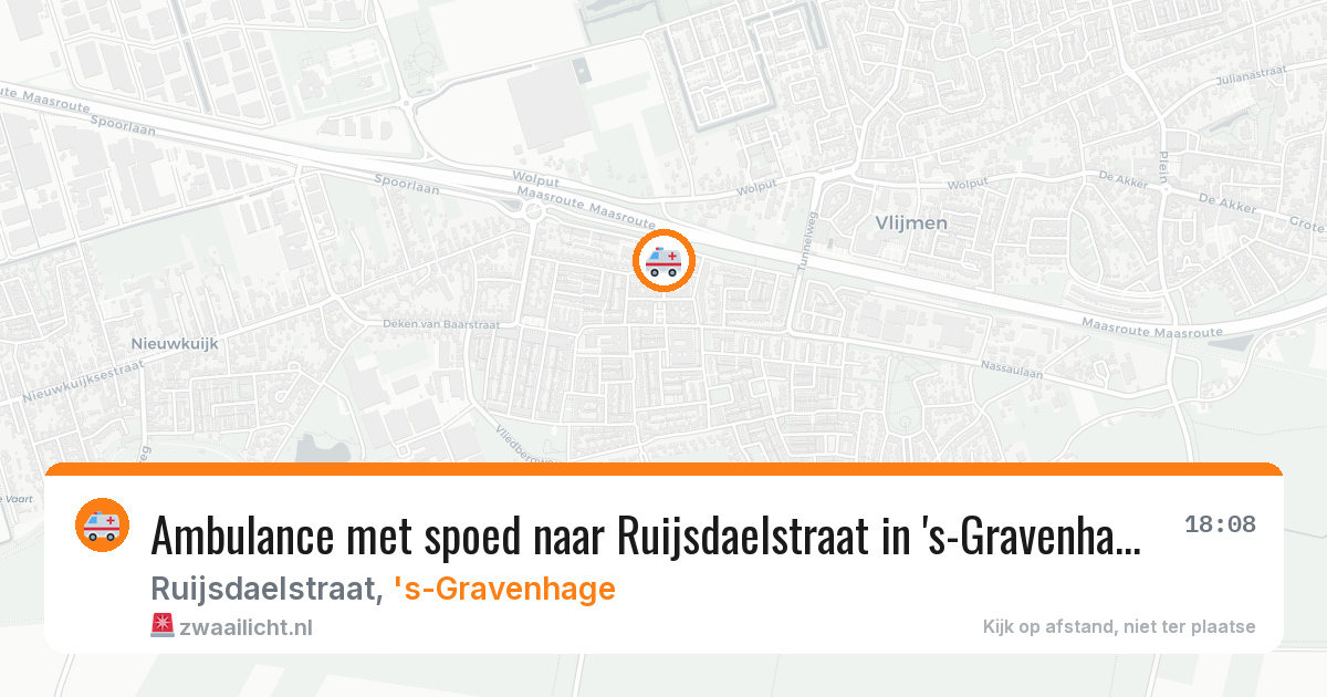 Ambulance met spoed naar Ruijsdaelstraat in 's-Gravenhage — 8 feb 2026