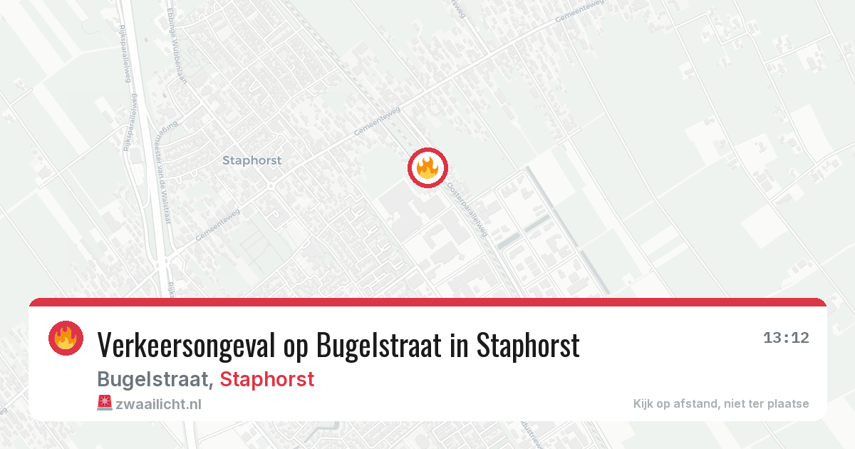Verkeersongeval op Bugelstraat in Staphorst — 7 aug 2026