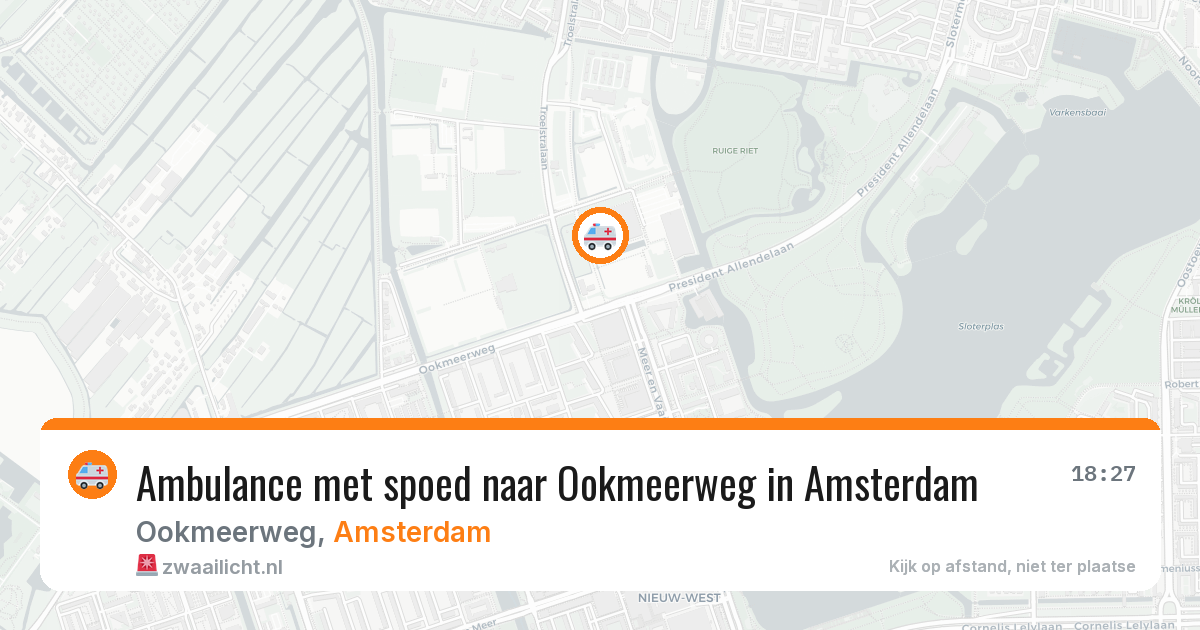 Ambulance met spoed naar Ookmeerweg in Amsterdam — 2 jun 2026