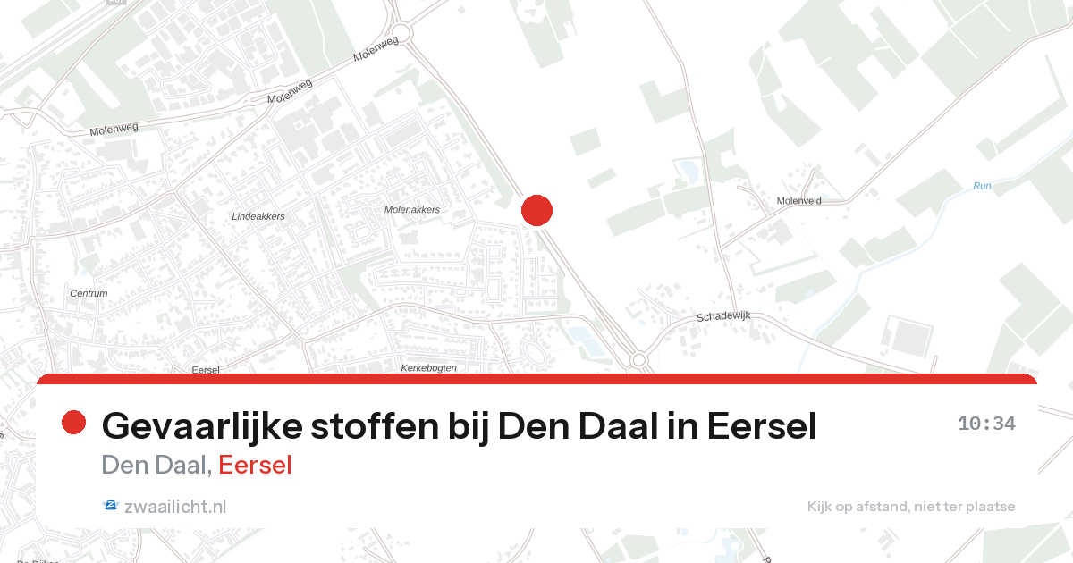 Gevaarlijke stoffen bij Den Daal in Eersel — 25 aug 2026