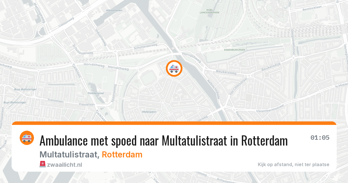 Ambulance met spoed naar Multatulistraat in Rotterdam — 25 mrt 2026