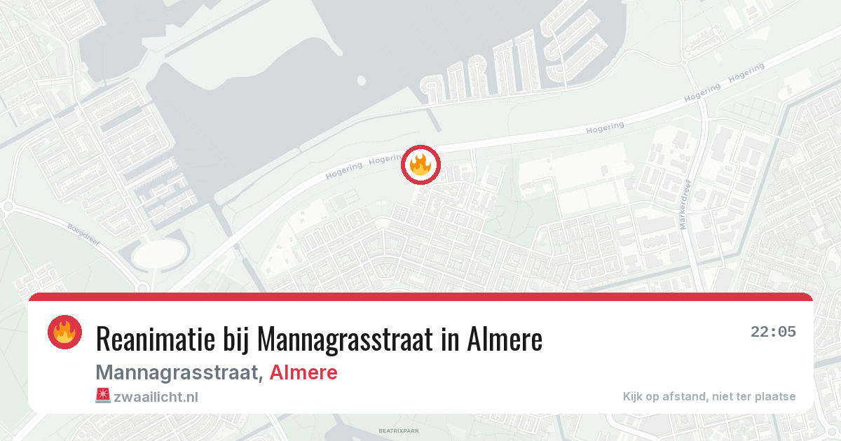 Reanimatie bij Mannagrasstraat in Almere — 26 mei 2026