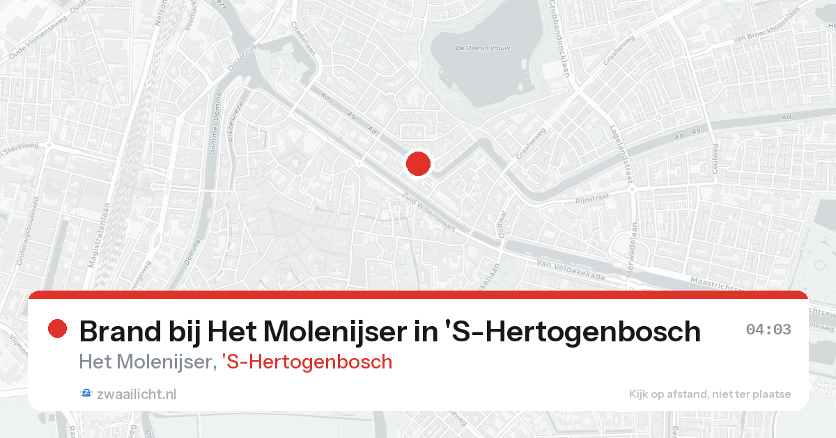 Brand bij Het Molenijser in 'S-Hertogenbosch — 16 aug 2026