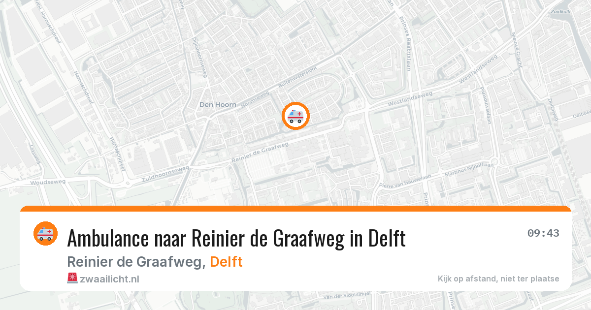 Ambulance naar Reinier de Graafweg in Delft — 20 mrt 2026