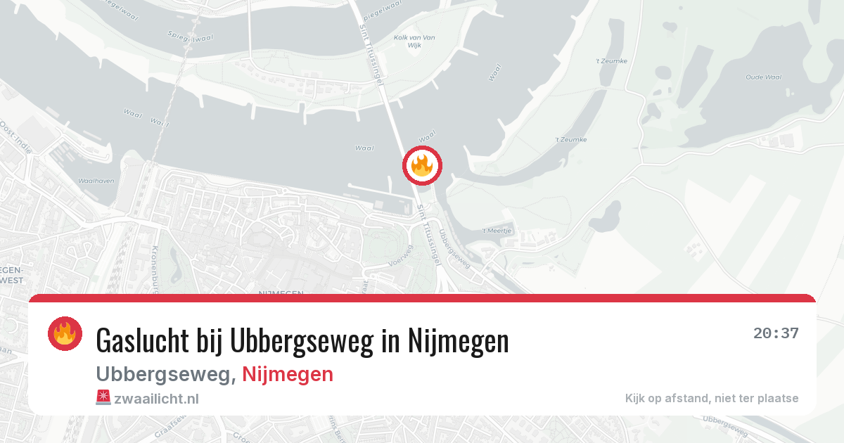 Gaslucht bij Ubbergseweg in Nijmegen — 19 mei 2026