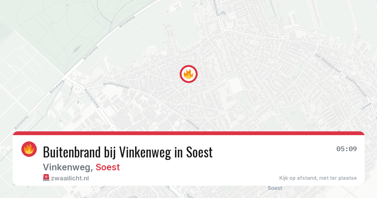 Buitenbrand bij Vinkenweg in Soest — 1 mei 2026