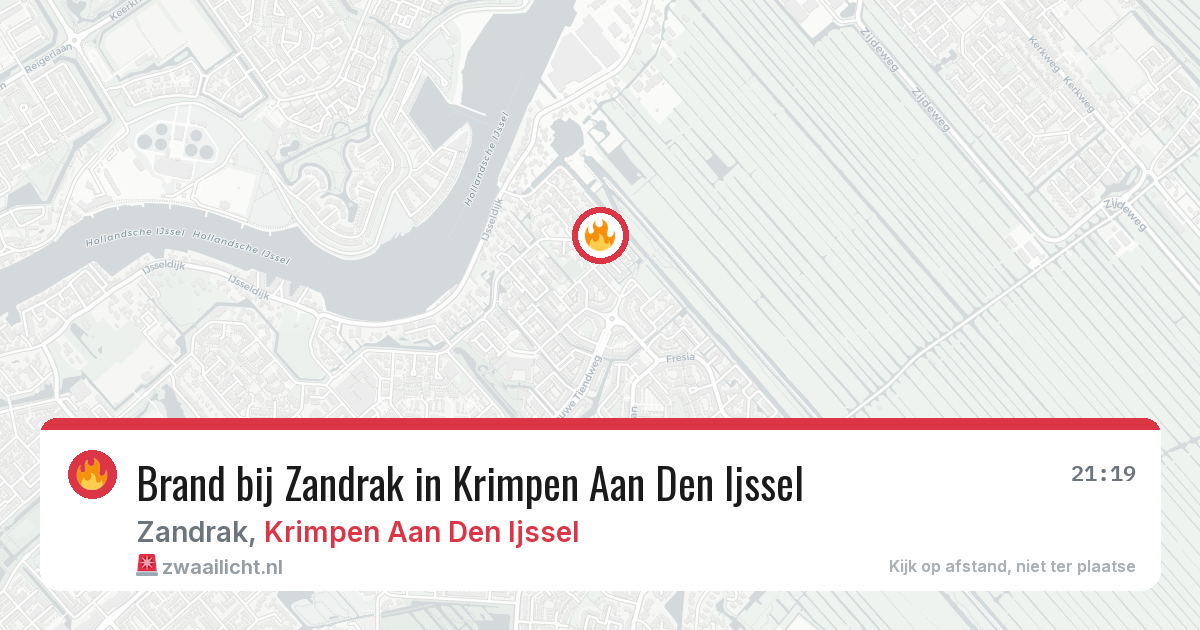 Brand bij Zandrak in Krimpen Aan Den Ijssel — 18 jun 2026