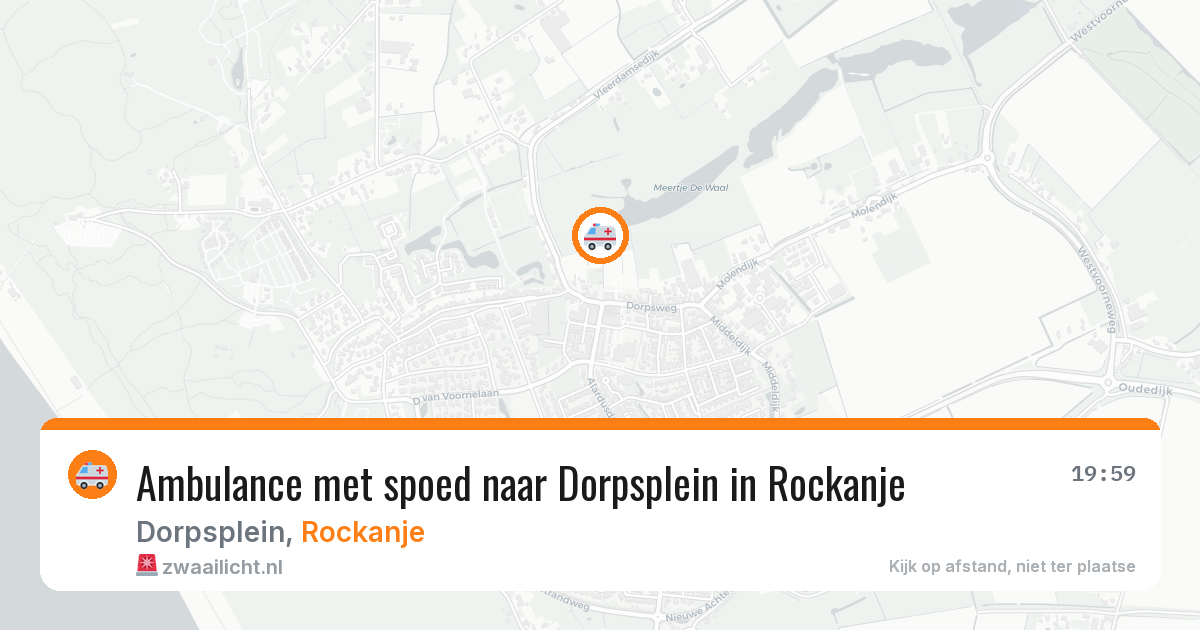 Ambulance met spoed naar Dorpsplein in Rockanje — 7 jul 2026