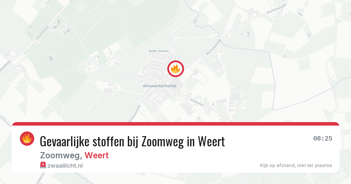 Gevaarlijke stoffen bij Zoomweg in Weert — 13 jul 2026
