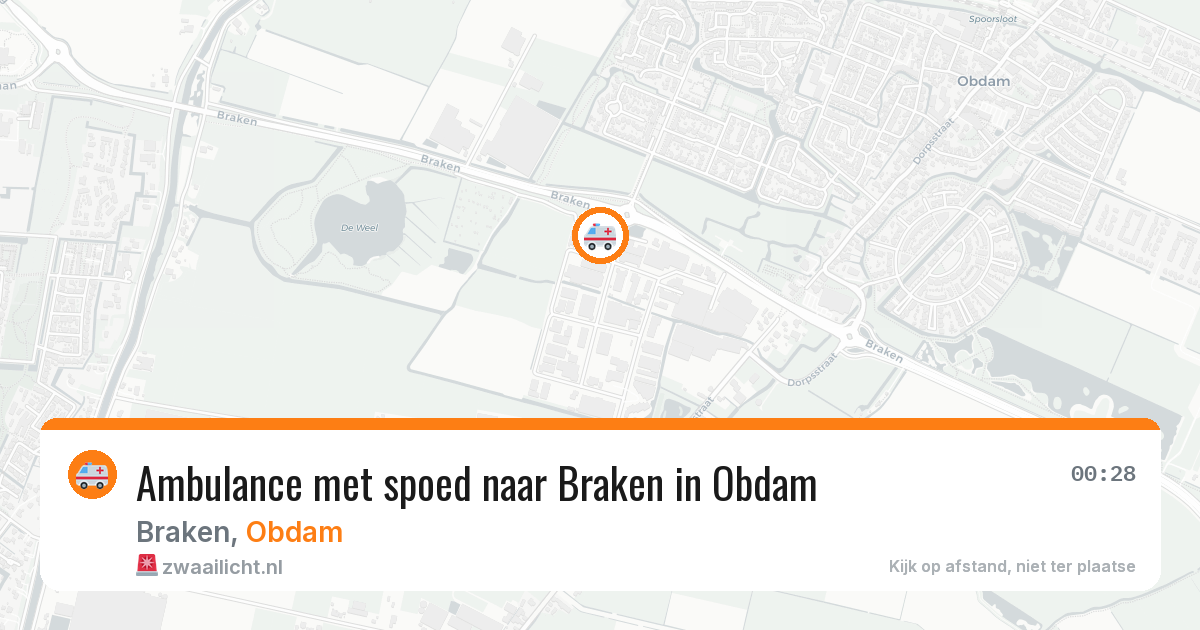 Ambulance met spoed naar Braken in Obdam — 6 jun 2026