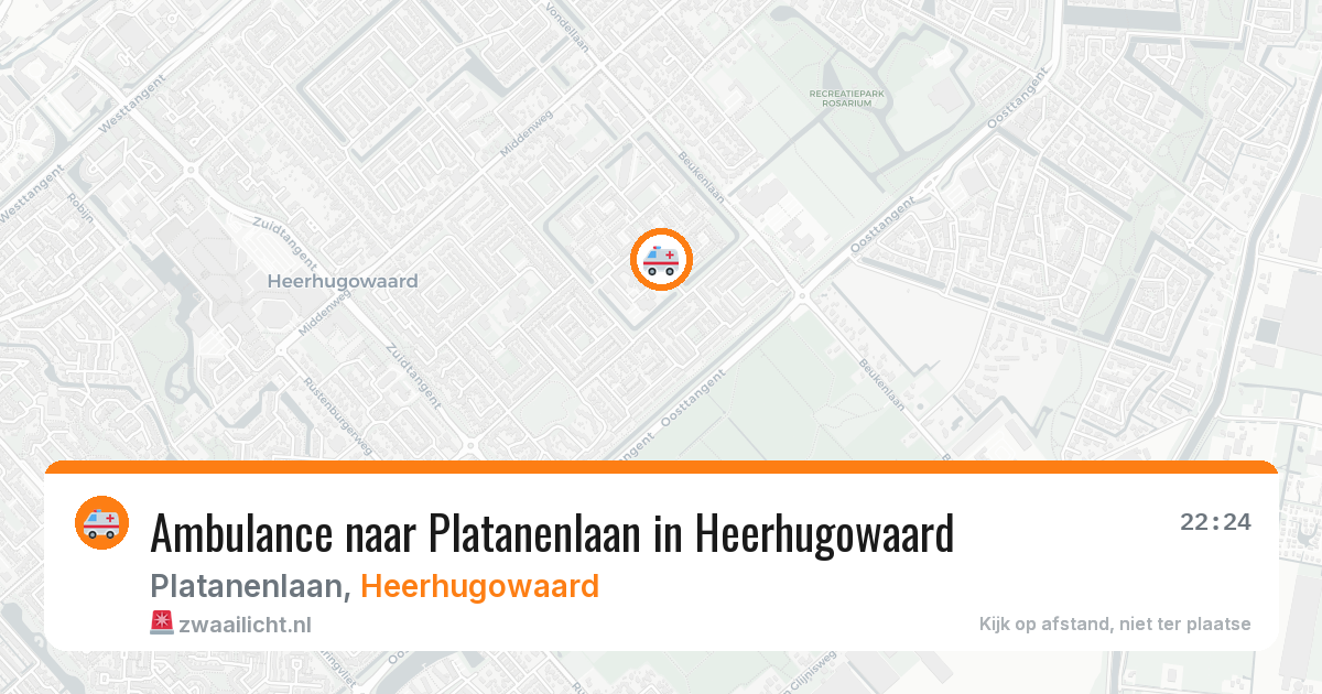 Ambulance naar Platanenlaan in Heerhugowaard — 23 mei 2026