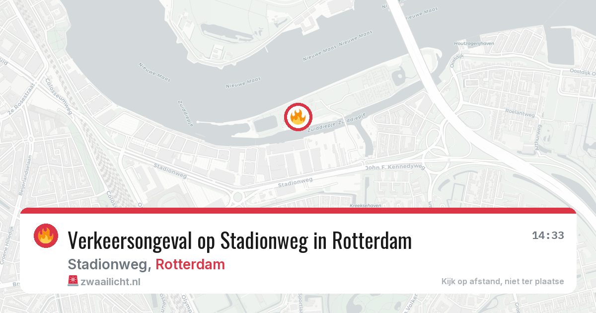 Verkeersongeval op Stadionweg in Rotterdam — 9 mei 2026