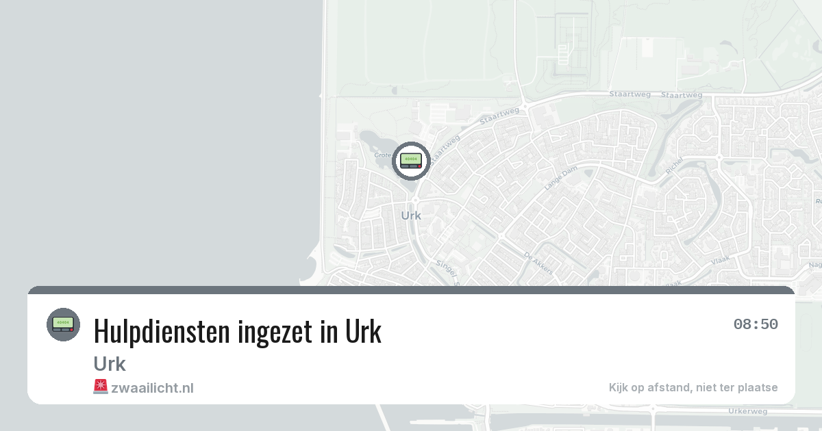 Hulpdiensten ingezet in Urk — 29 mrt 2026 | 🚨 Zwaailicht.nl