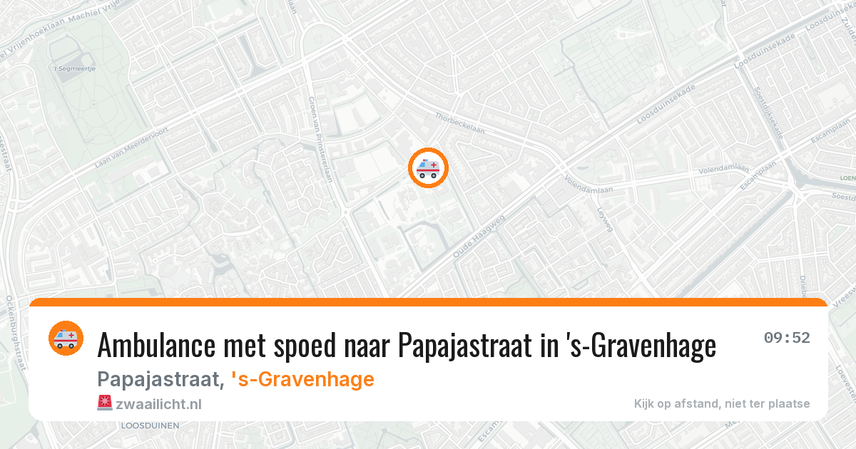 Ambulance met spoed naar Papajastraat in 's-Gravenhage — 27 mei 2026